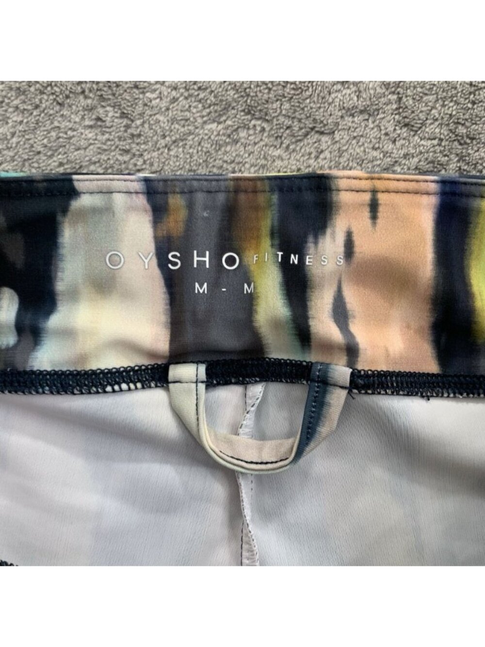 OYSHO Fitness Leggings Womens Medium Abstract Ankle Yoga Gym Workout Athleisure - Picture 9 of 13